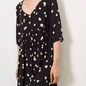 Ba&Sh Sz 4 Dali Carbone Black and White Polka Dot Feminine Mini Dress